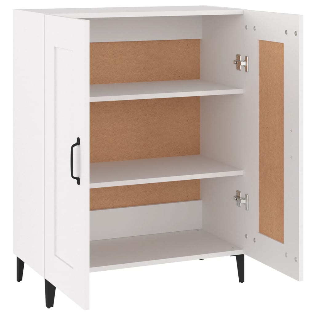 skænk 69,5x34x90 cm konstrueret træ hvid