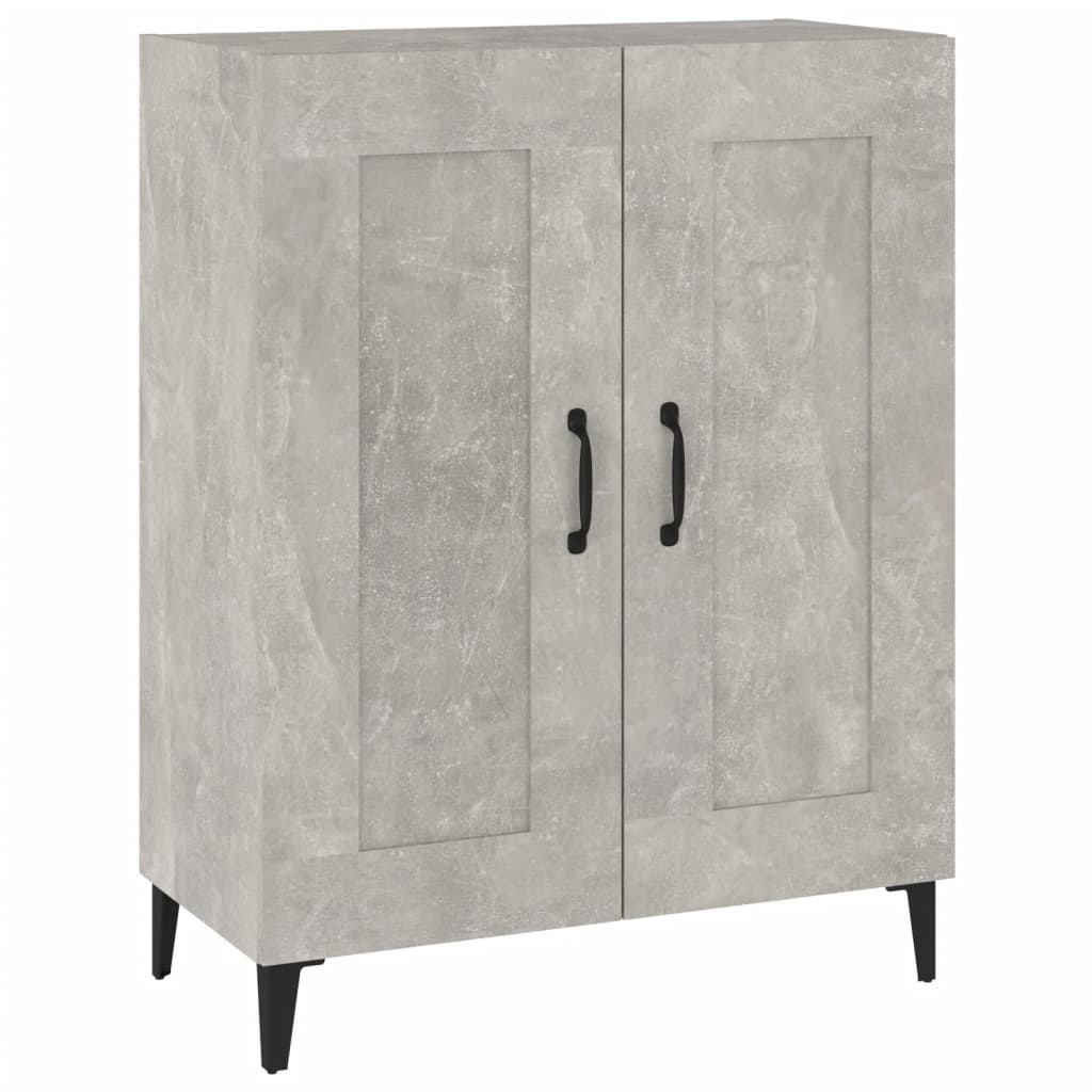 skænk 69,5x34x90 cm konstrueret træ betongrå