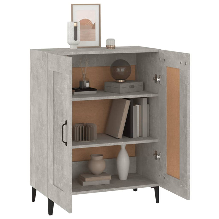 skænk 69,5x34x90 cm konstrueret træ betongrå