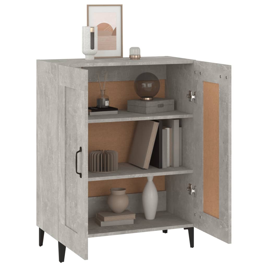 skænk 69,5x34x90 cm konstrueret træ betongrå