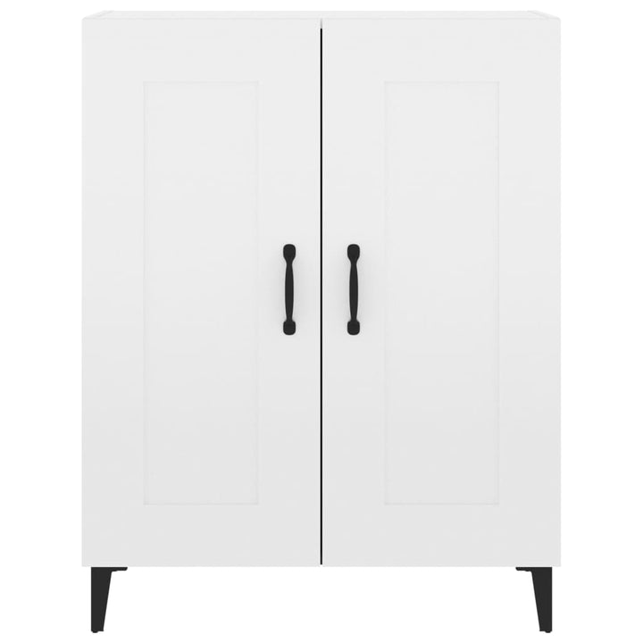 skænk 69,5x34x90 cm konstrueret træ hvid højglans