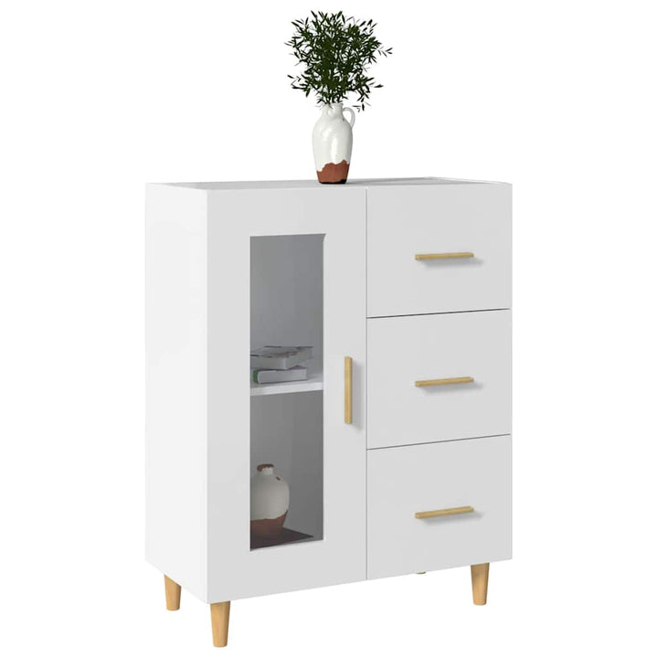 skænk 69,5x34x90 cm konstrueret træ hvid