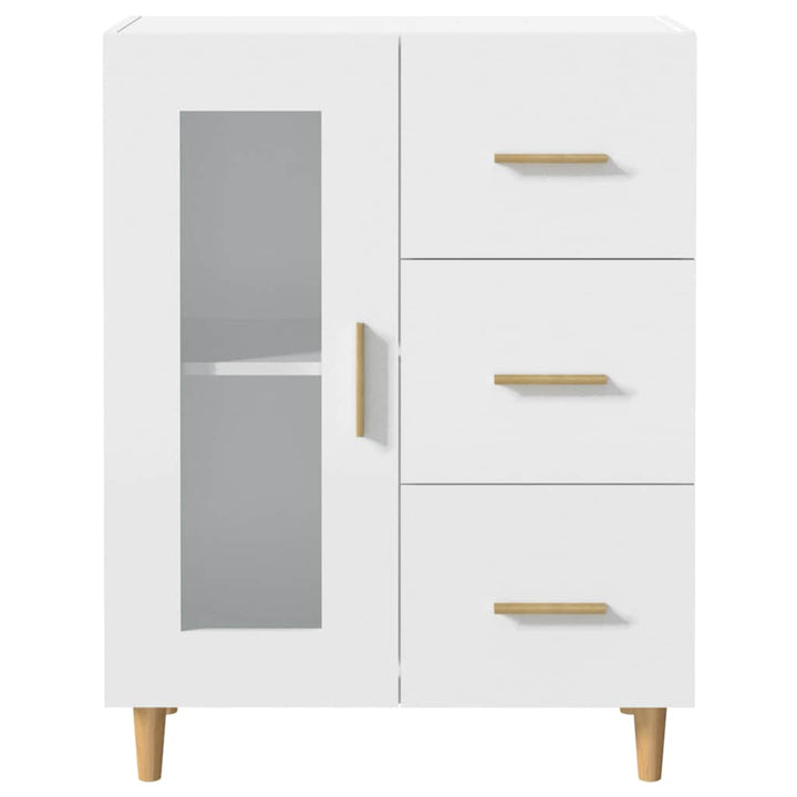 skænk 69,5x34x90 cm konstrueret træ hvid