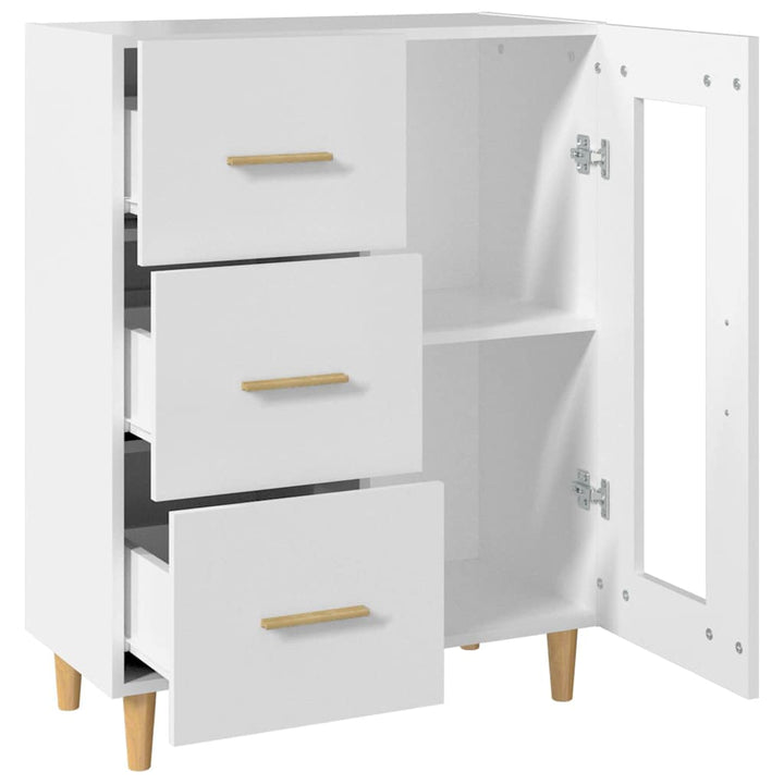 skænk 69,5x34x90 cm konstrueret træ hvid