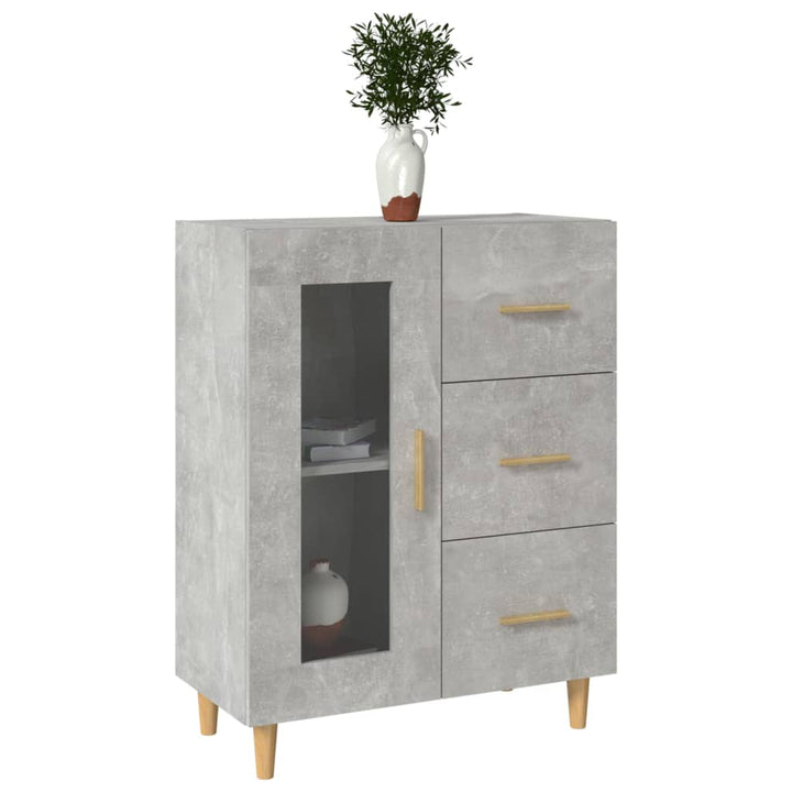 skænk 69,5x34x90 cm konstrueret træ betongrå