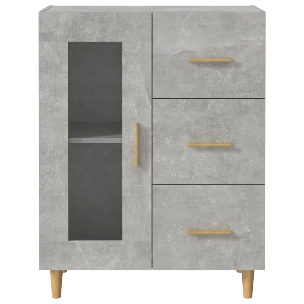 skænk 69,5x34x90 cm konstrueret træ betongrå