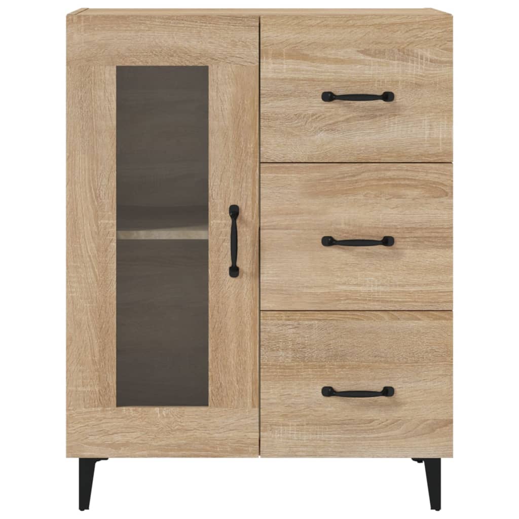 skænk 69,5x34x90 cm konstrueret træ sonoma-eg