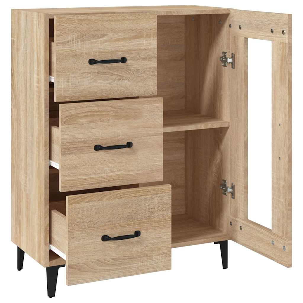 skænk 69,5x34x90 cm konstrueret træ sonoma-eg