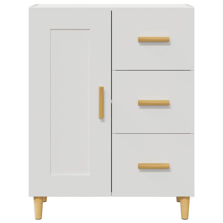 skænk 69,5x34x90 cm konstrueret træ hvid