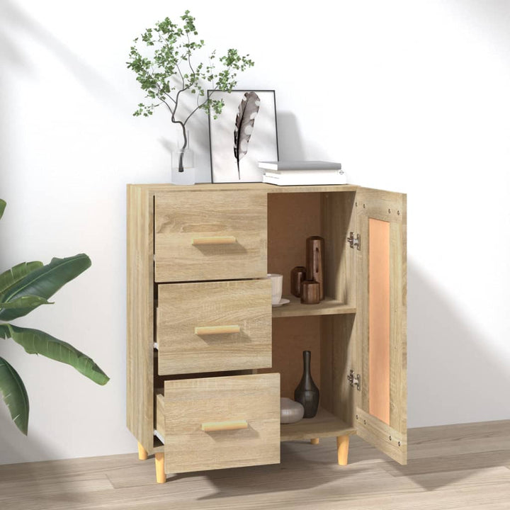 skænk 69,5x34x90 cm konstrueret træ sonoma-eg