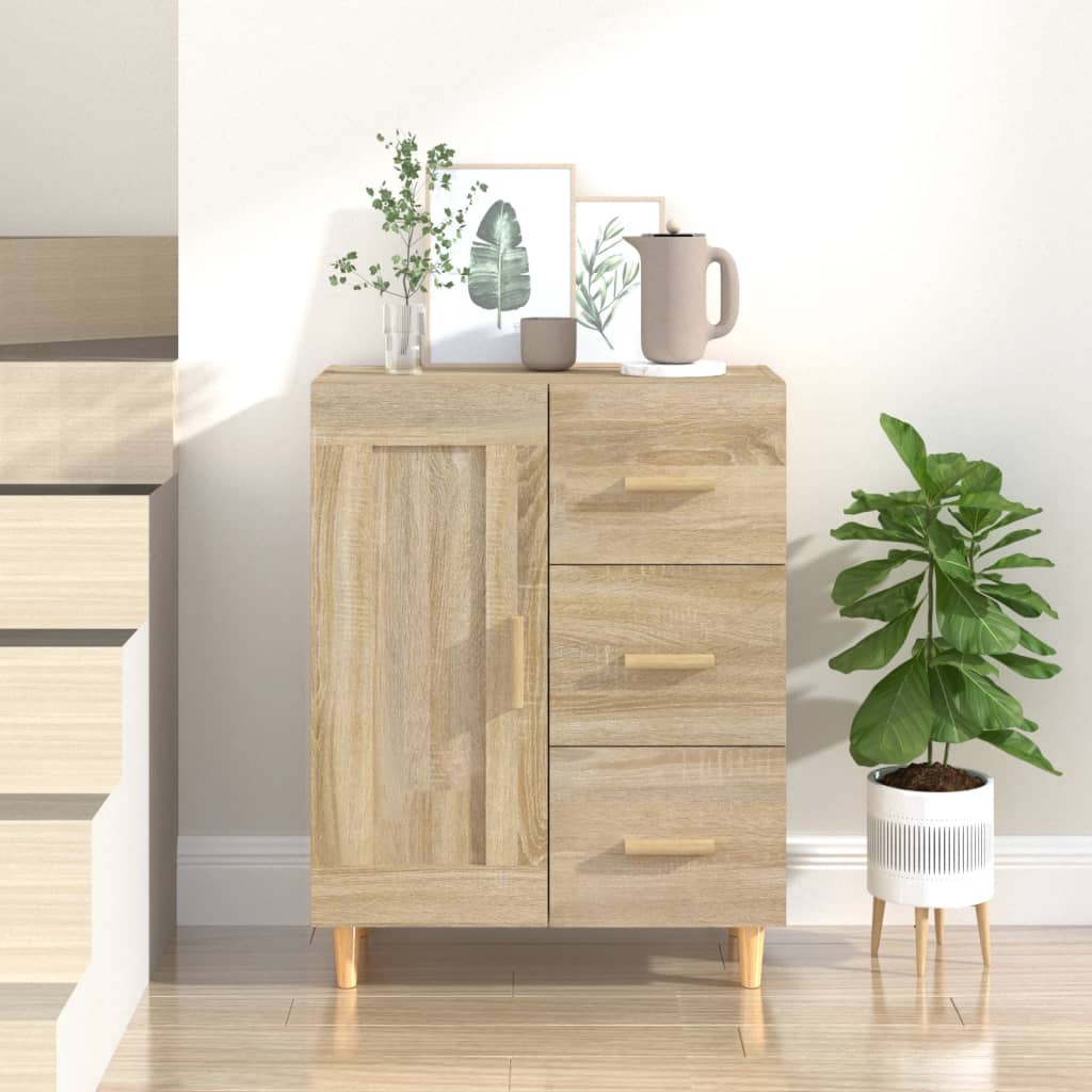 skænk 69,5x34x90 cm konstrueret træ sonoma-eg