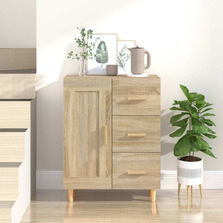 skænk 69,5x34x90 cm konstrueret træ sonoma-eg