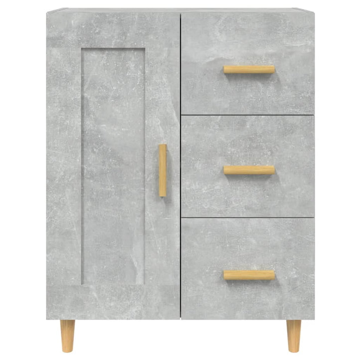 skænk 69,5x34x90 cm konstrueret træ betongrå