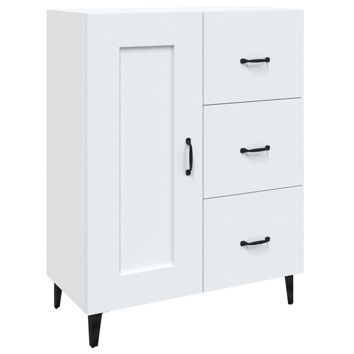 skænk 69,5x34x90 cm konstrueret træ hvid