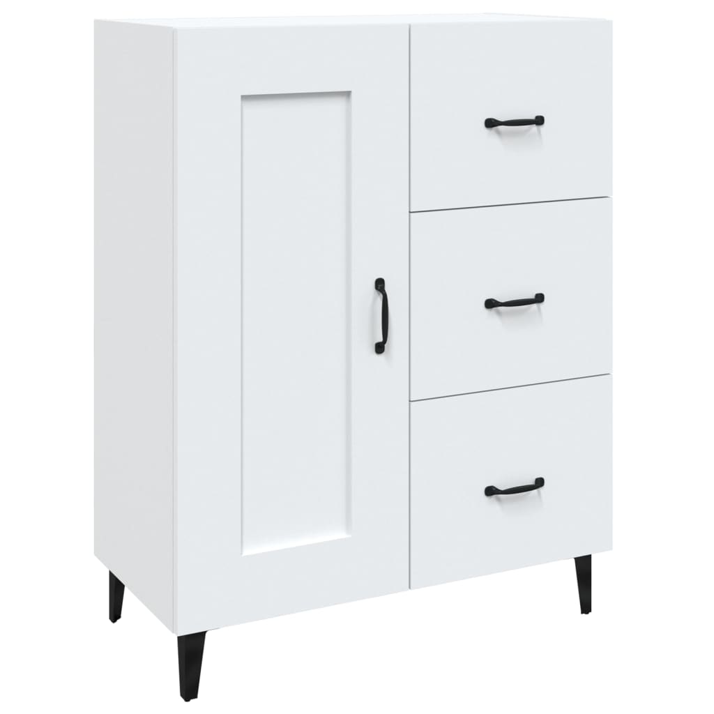 skænk 69,5x34x90 cm konstrueret træ hvid