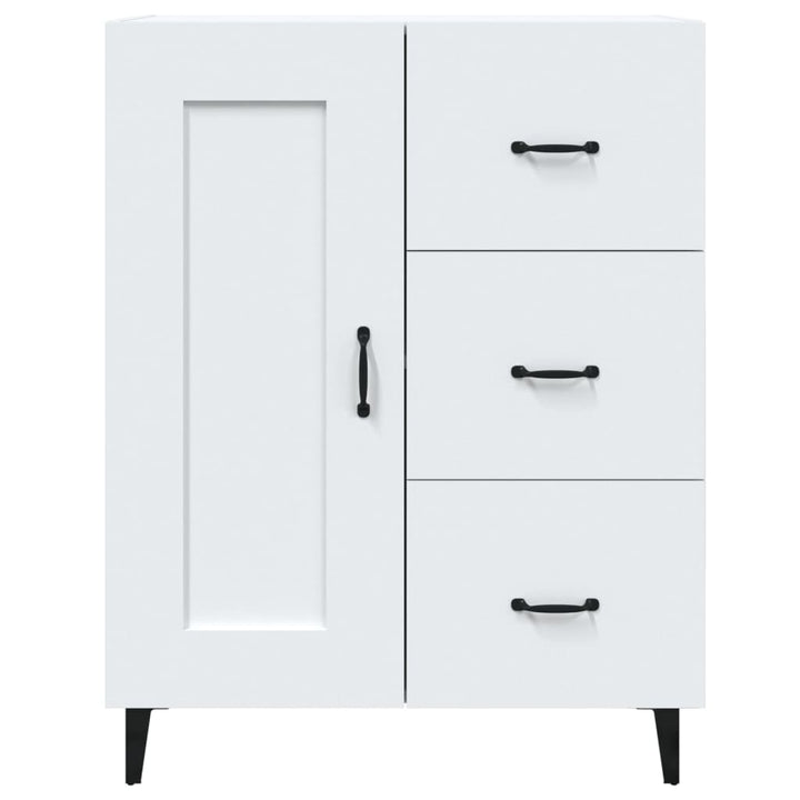 skænk 69,5x34x90 cm konstrueret træ hvid