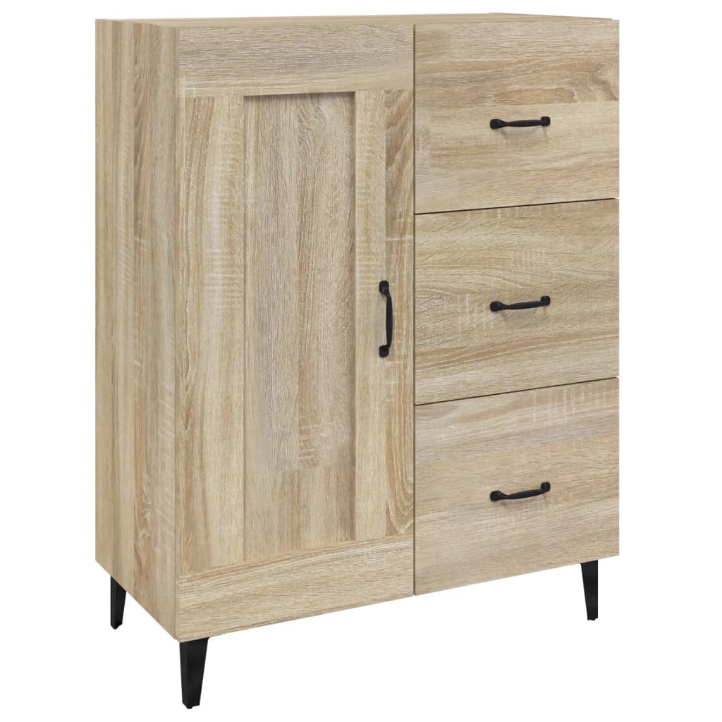 skænk 69,5x34x90 cm konstrueret træ sonoma-eg