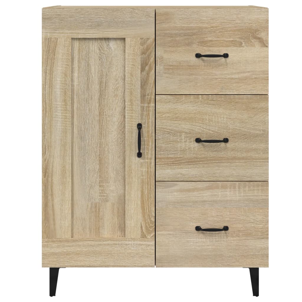 skænk 69,5x34x90 cm konstrueret træ sonoma-eg