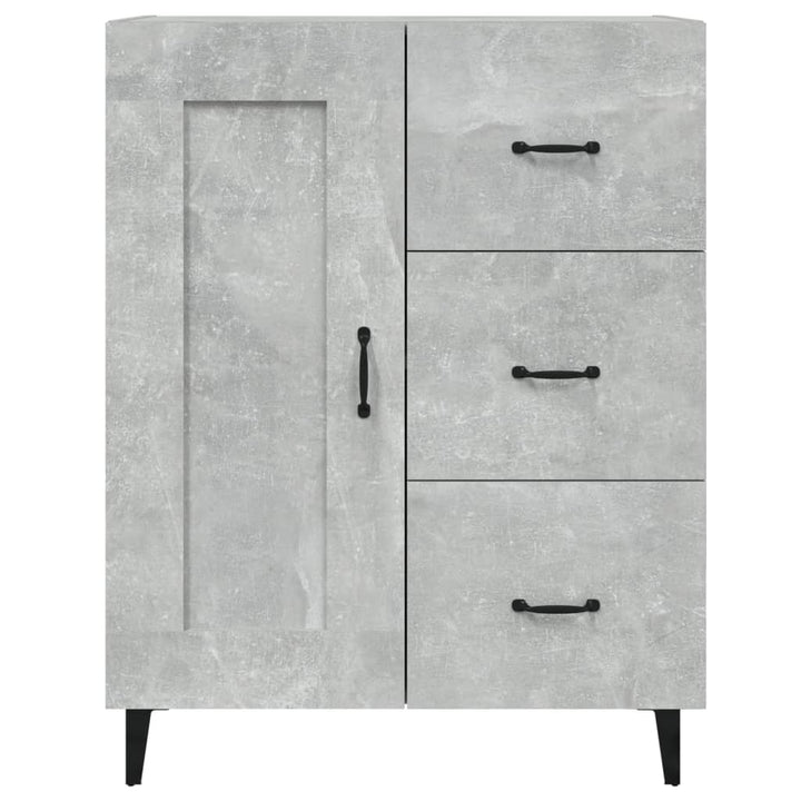 skænk 69,5x34x90 cm konstrueret træ betongrå