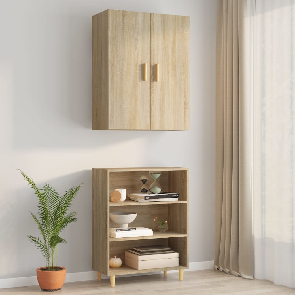 vægskab 69,5x34x90 cm sonoma-eg