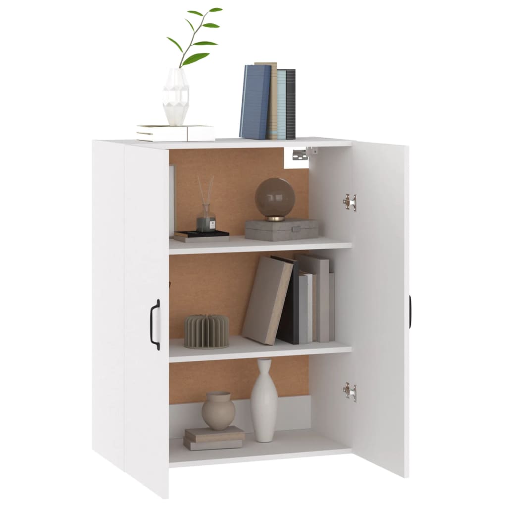 vægskab 69,5x34x90 cm konstrueret træ hvid