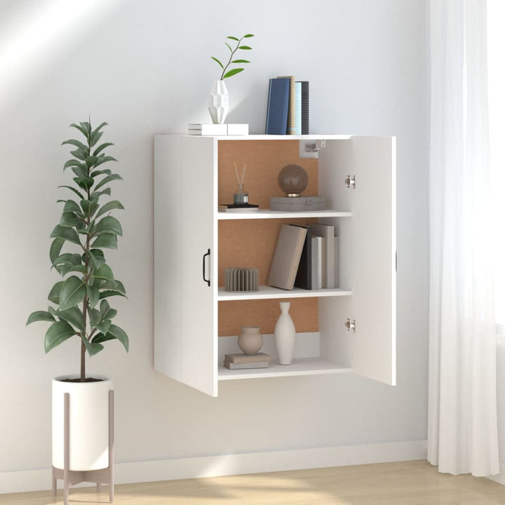 vægskab 69,5x34x90 cm konstrueret træ hvid