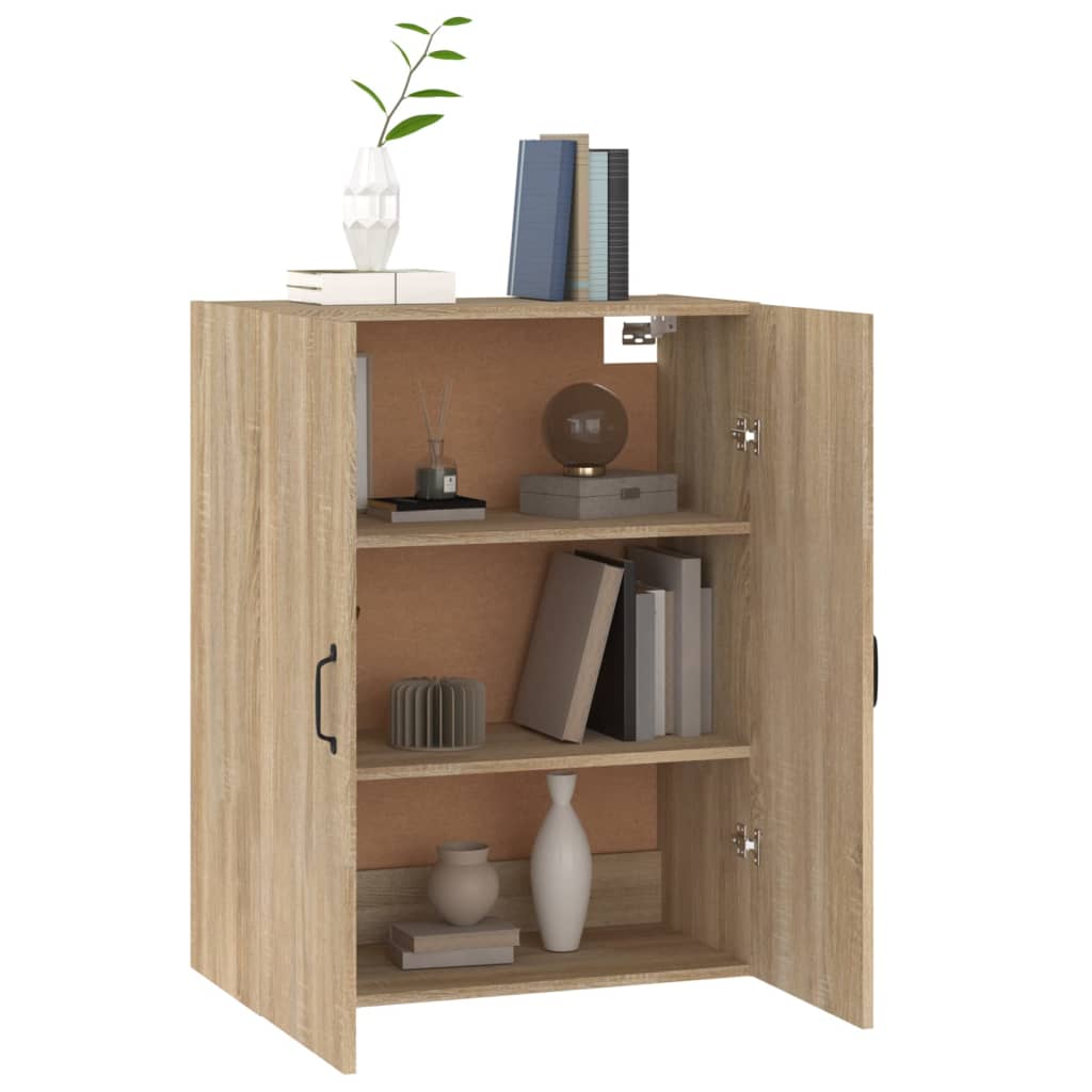 vægskab 69,5x34x90 cm konstrueret træ sonoma-eg