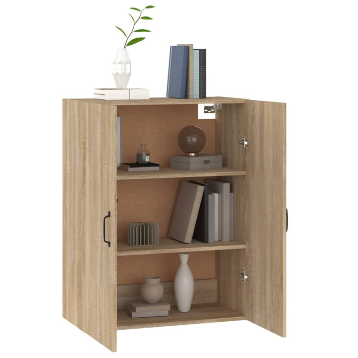 vægskab 69,5x34x90 cm konstrueret træ sonoma-eg