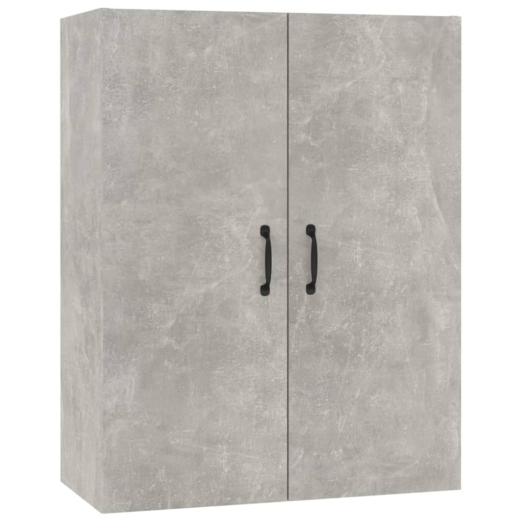 vægskab 69,5x34x90 cm konstrueret træ betongrå