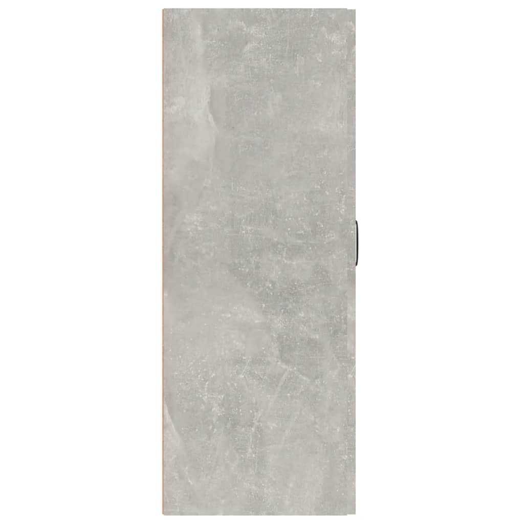 vægskab 69,5x34x90 cm konstrueret træ betongrå