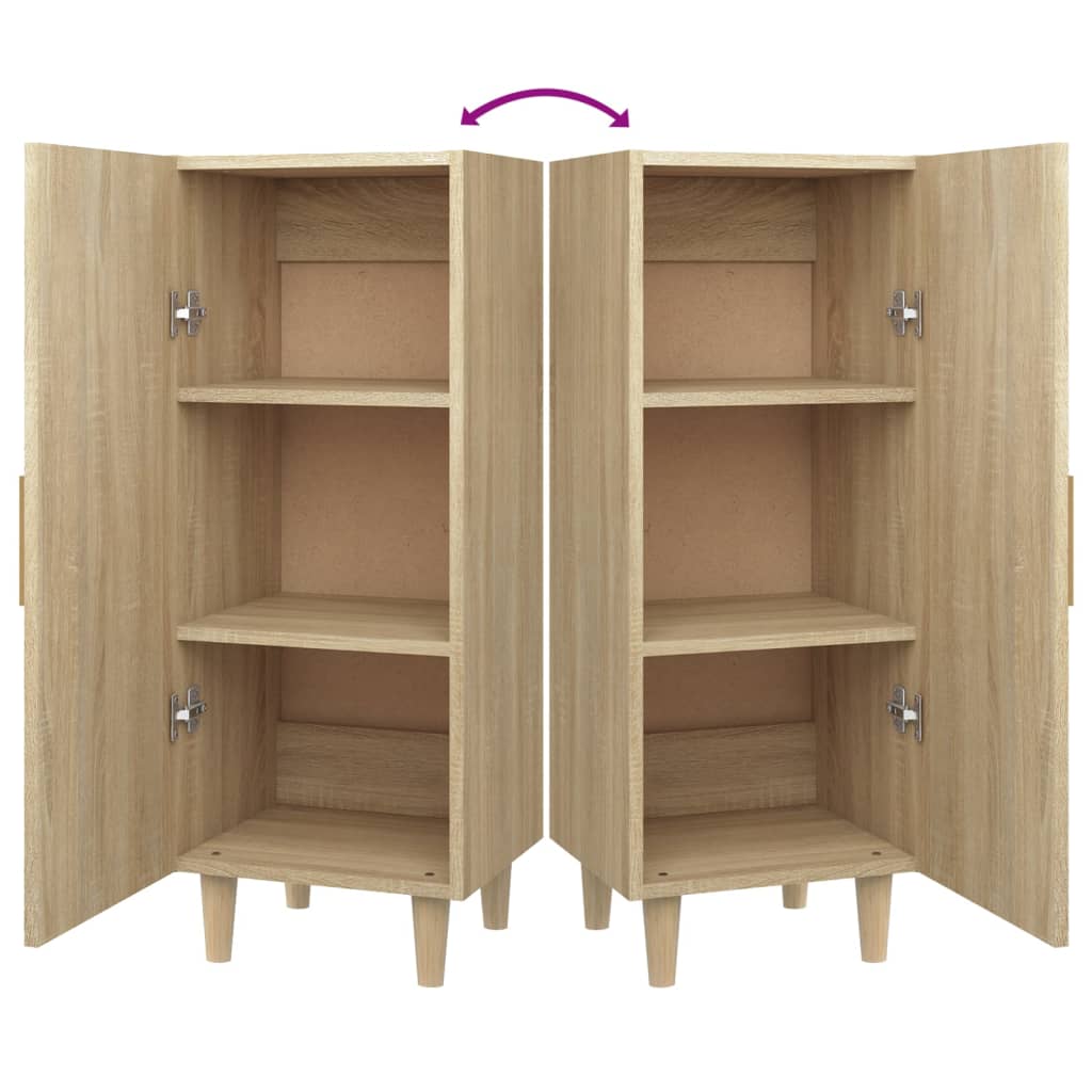 skænk 34,5x34x90 cm konstrueret træ sonoma-eg