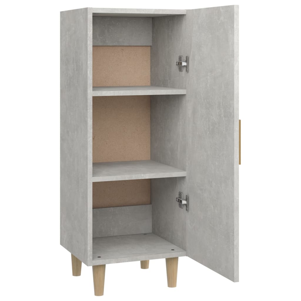 skænk 34,5x34x90 cm konstrueret træ betongrå