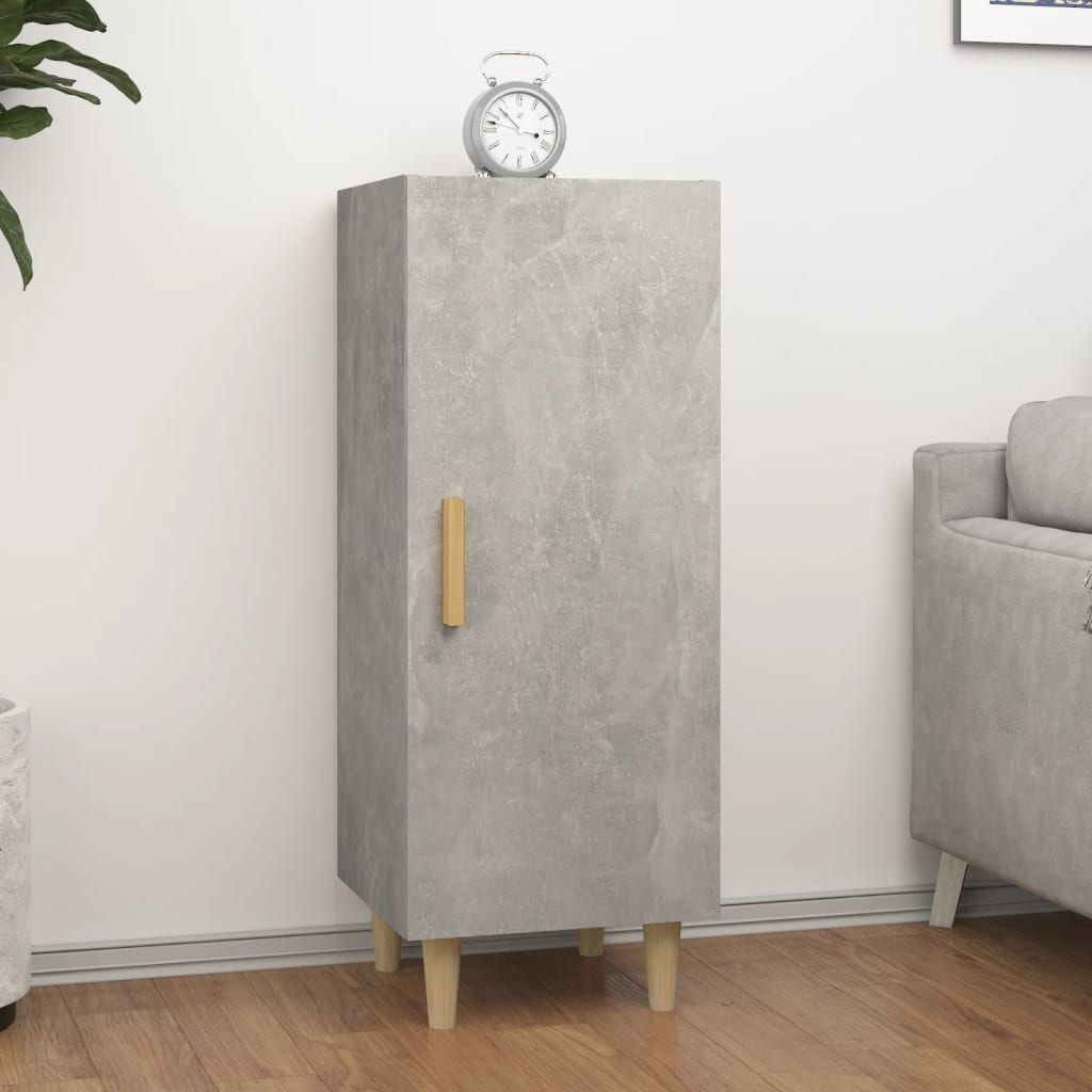 skænk 34,5x34x90 cm konstrueret træ betongrå