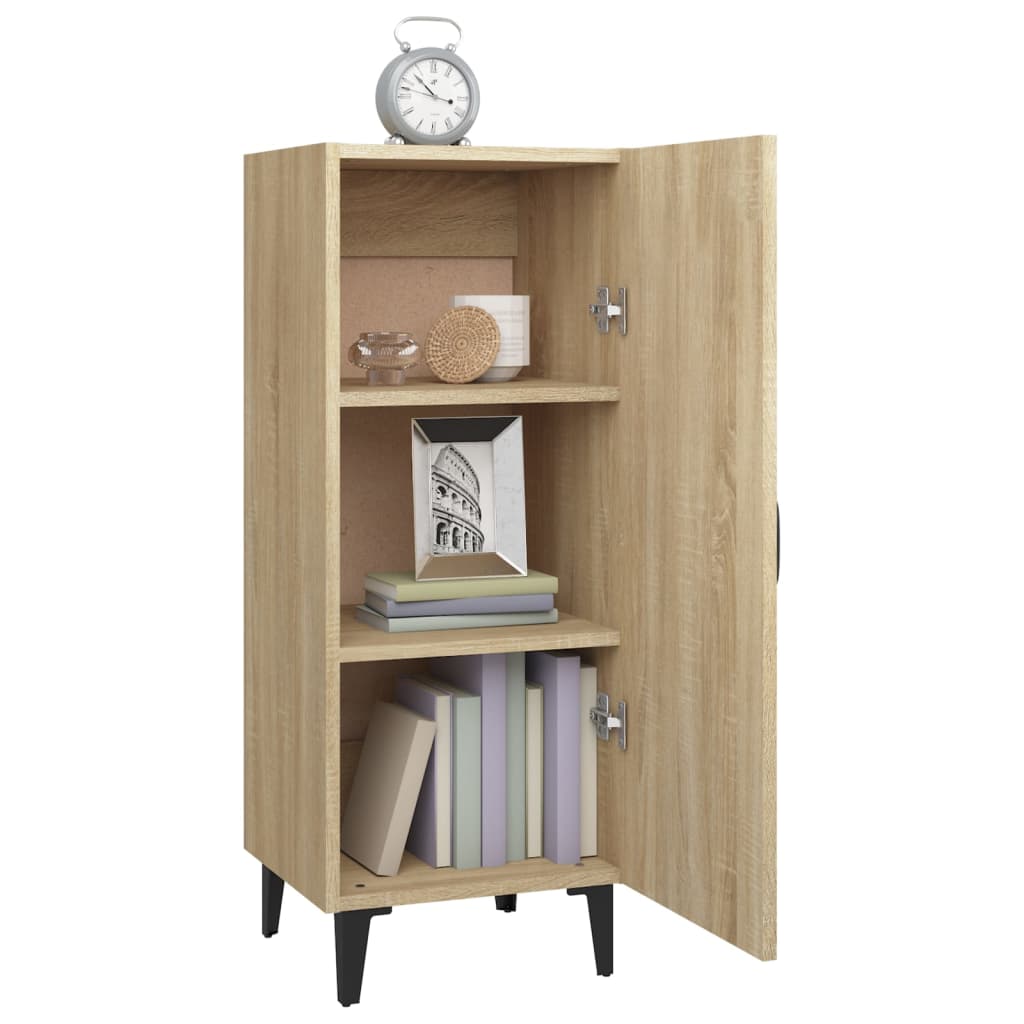 skænk 34,5x34x90 cm konstrueret træ sonoma-eg
