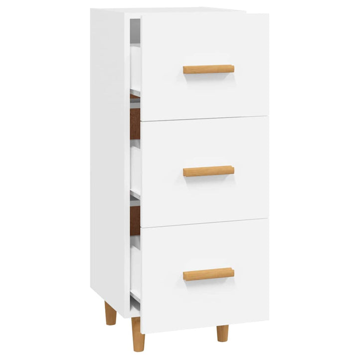 skænk 34,5x34x90 cm konstrueret træ hvid