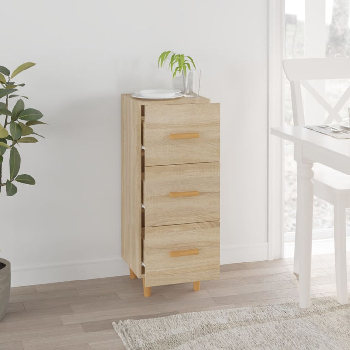 skænk 34,5x34x90 cm konstrueret træ sonoma-eg