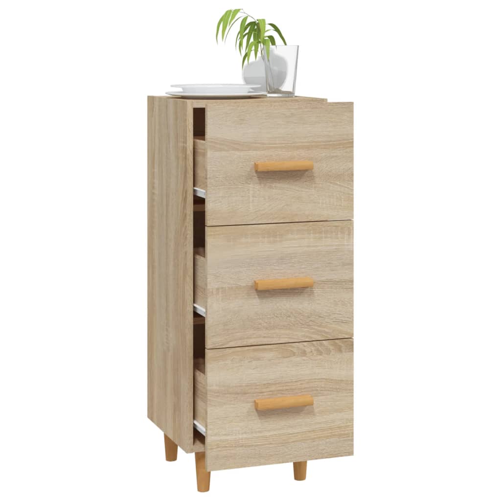 skænk 34,5x34x90 cm konstrueret træ sonoma-eg