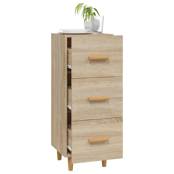 skænk 34,5x34x90 cm konstrueret træ sonoma-eg