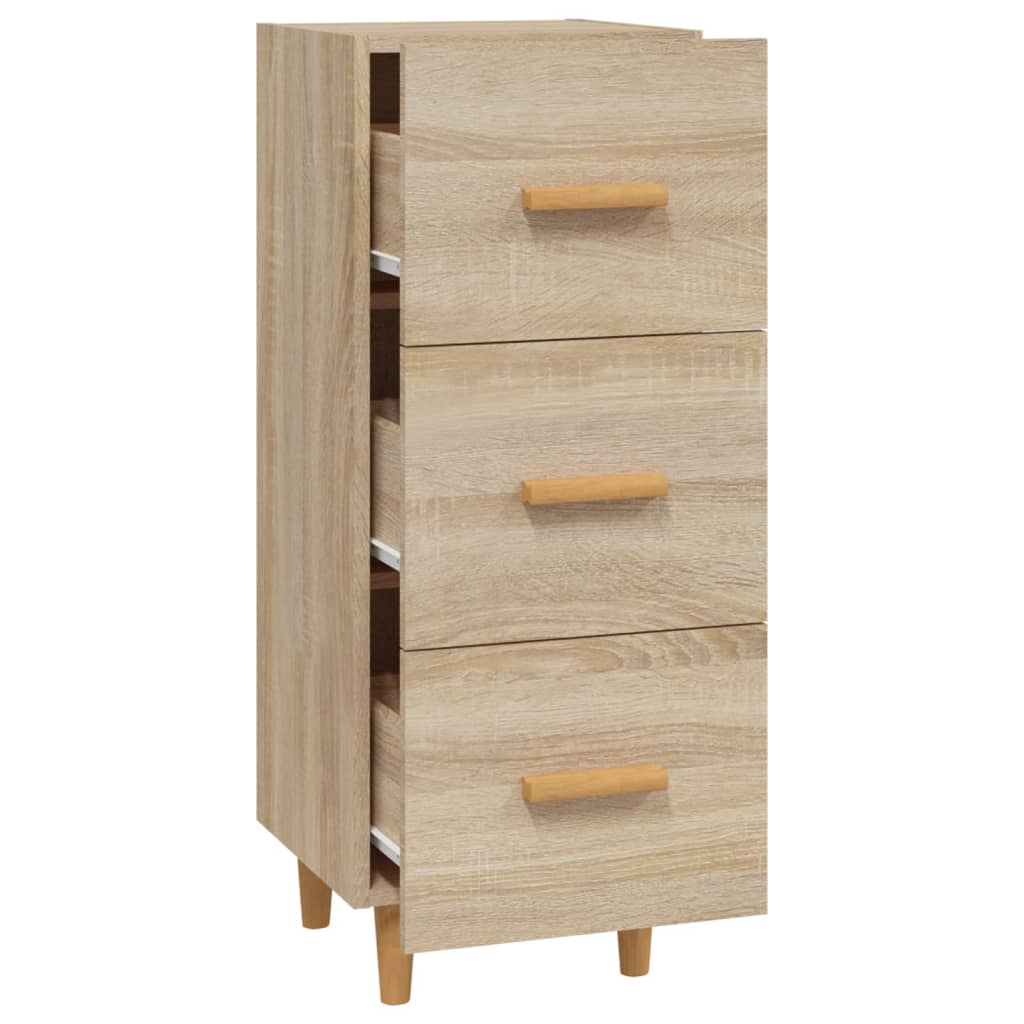 skænk 34,5x34x90 cm konstrueret træ sonoma-eg