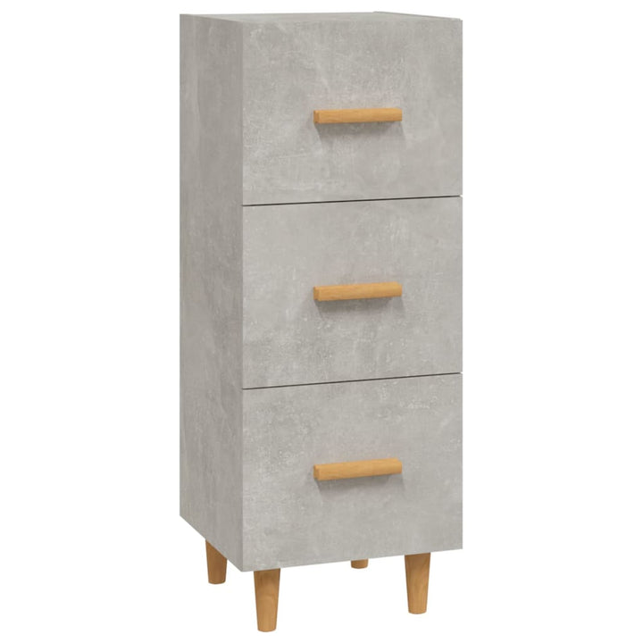 skænk 34,5x34x90 cm konstrueret træ betongrå