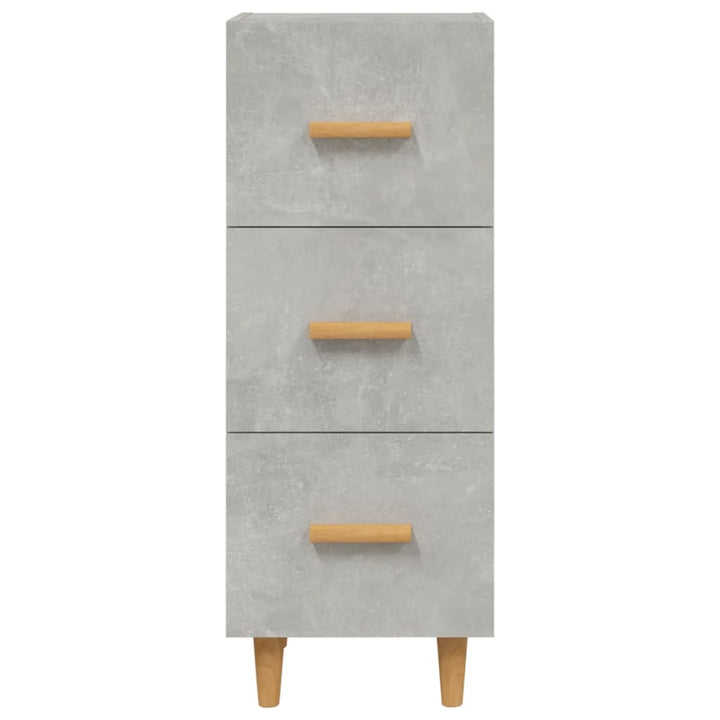 skænk 34,5x34x90 cm konstrueret træ betongrå