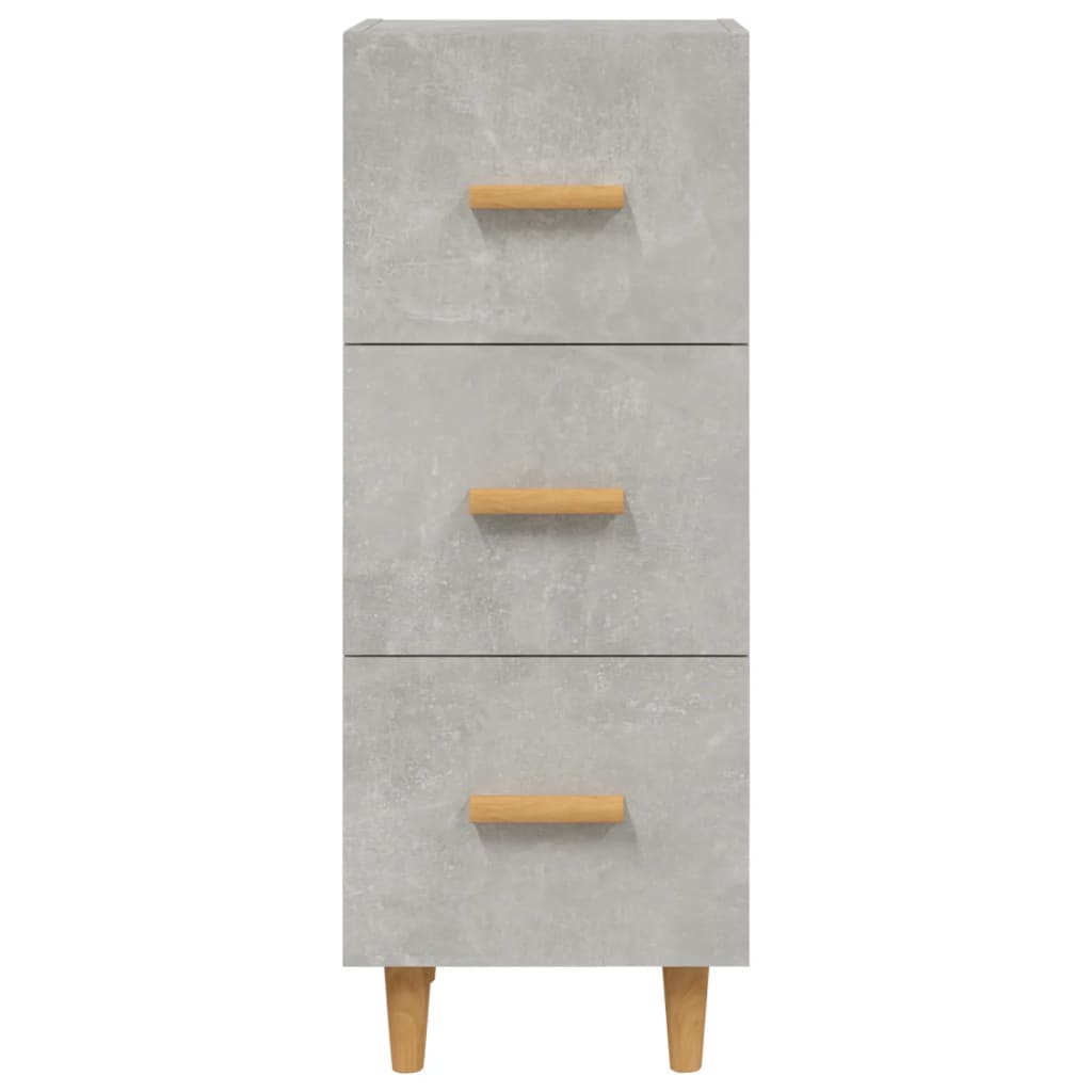 skænk 34,5x34x90 cm konstrueret træ betongrå