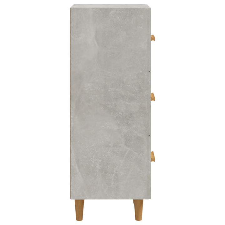 skænk 34,5x34x90 cm konstrueret træ betongrå