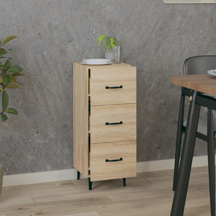 skænk 34,5x34x90 cm konstrueret træ sonoma-eg