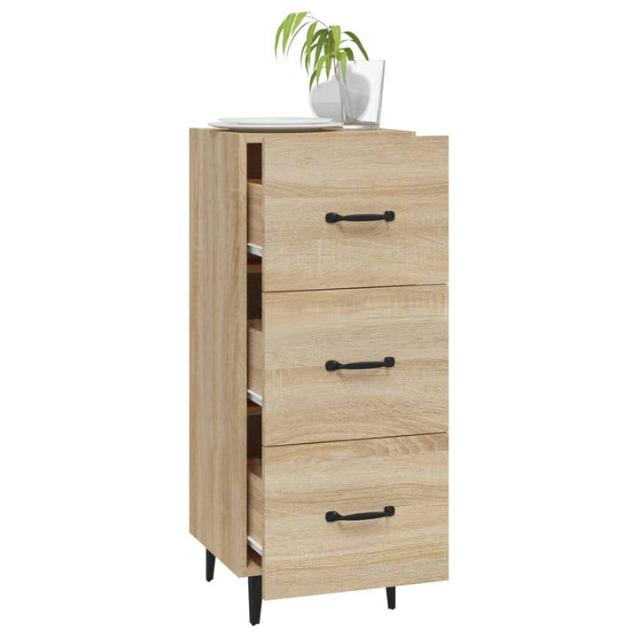 skænk 34,5x34x90 cm konstrueret træ sonoma-eg