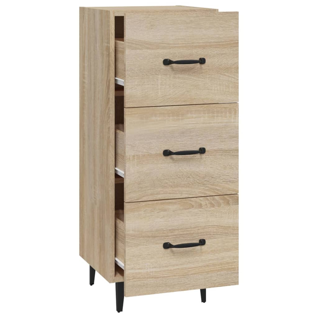 skænk 34,5x34x90 cm konstrueret træ sonoma-eg