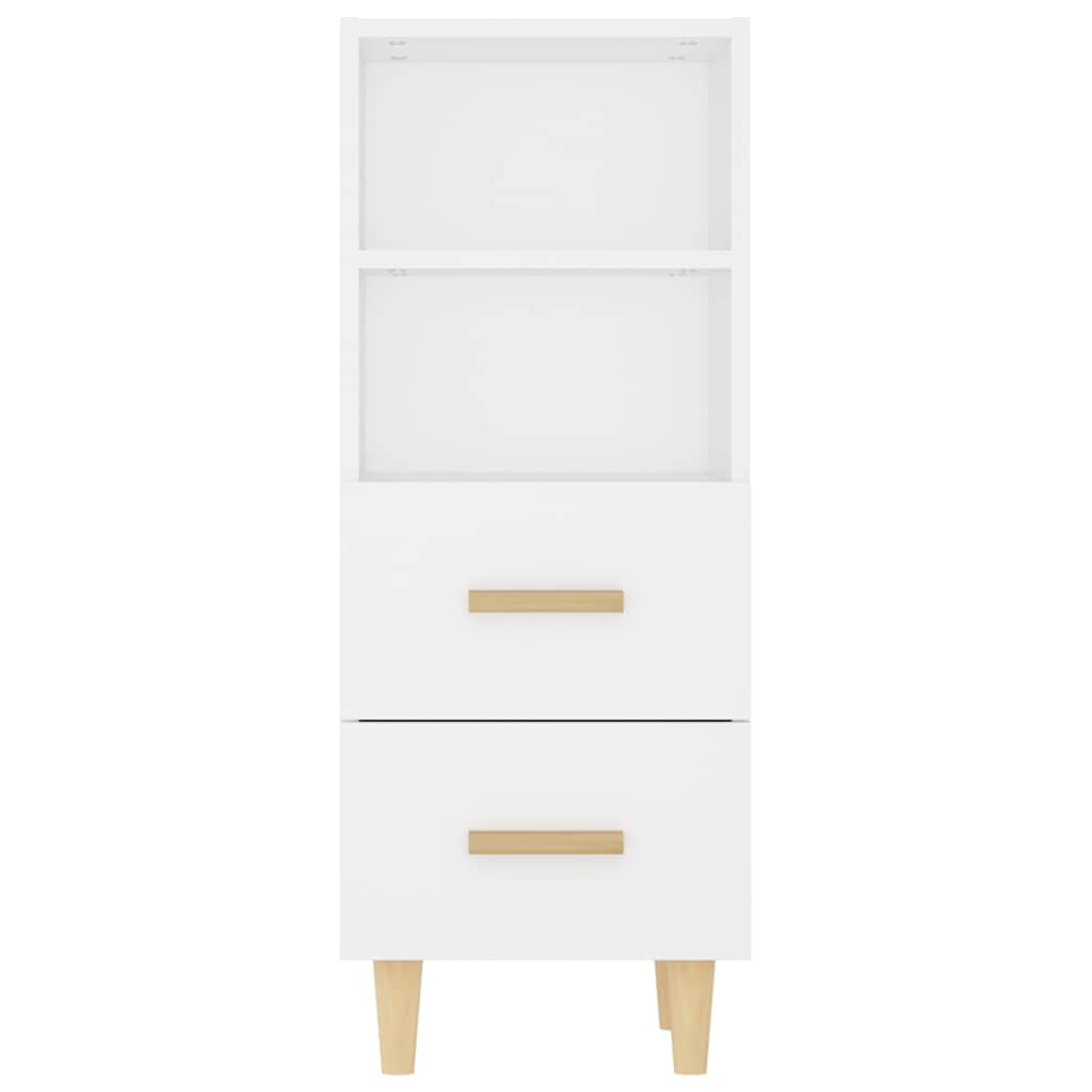 skænk 34,5x34x90 cm konstrueret træ hvid