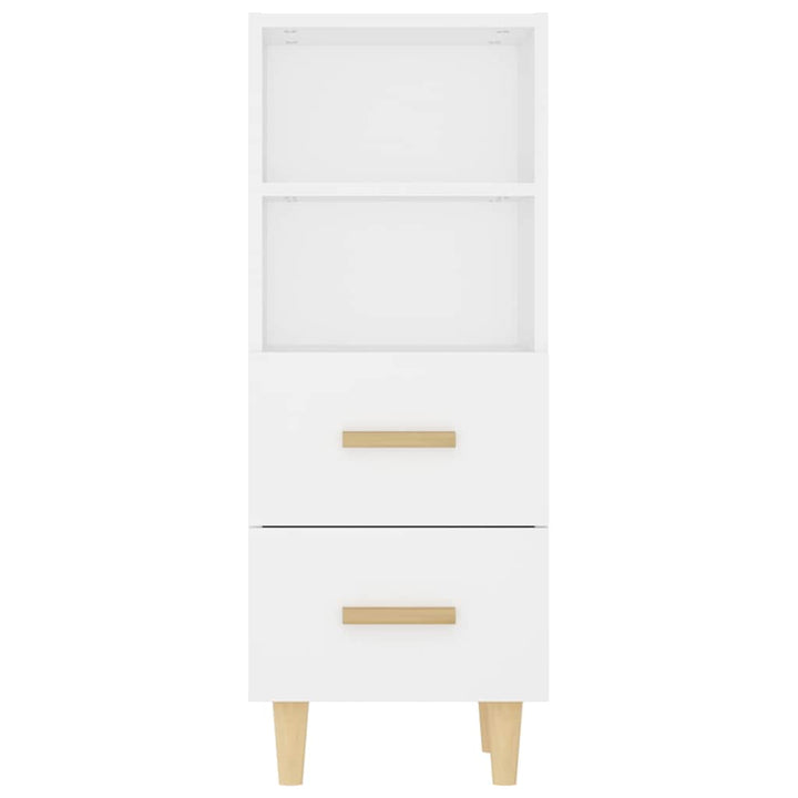 skænk 34,5x34x90 cm konstrueret træ hvid