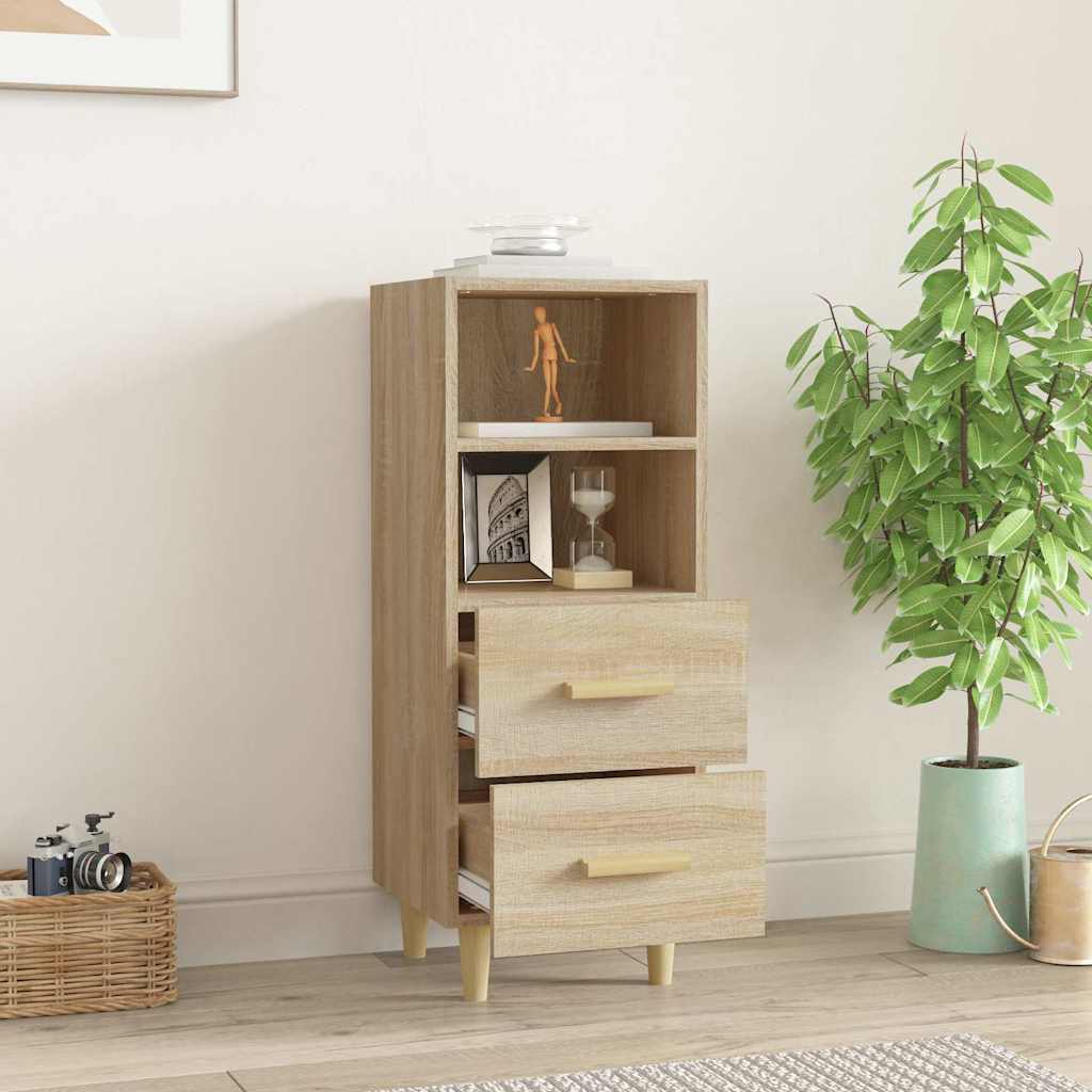 skænk 34,5x34x90 cm konstrueret træ sonoma-eg