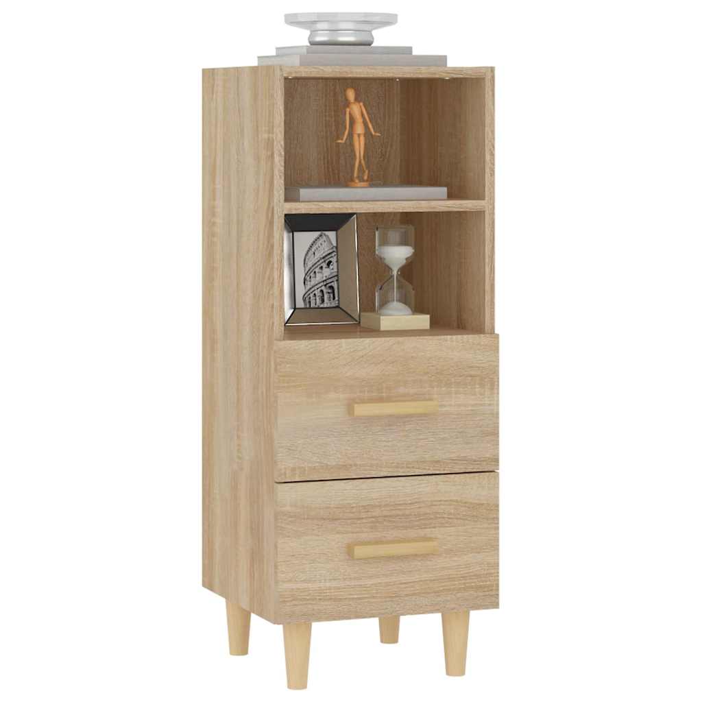 skænk 34,5x34x90 cm konstrueret træ sonoma-eg